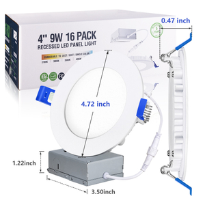 9 W LED Deckeneinbauleuchte 4 Zoll dimmbar